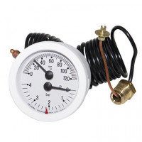 Dakon termomanometer 120°C 4bar biely