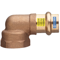 Frabo Koleno 15x1/2" F lis. meď- GAS/H2O