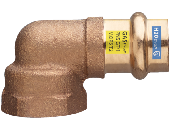 Frabo Koleno 18x1/2" F lis. meď- GAS/H2O