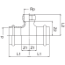 Frabo T-kus 15x1/2" F  lis. meď- GAS/H2O
