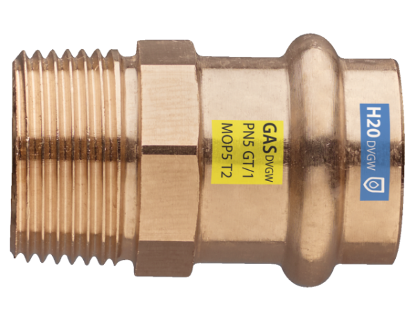Frabo Prechod 15x3/4" FM lis. meď- GAS/H2O