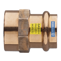 Frabo Prechod 15x1/2" FF lis. meď- GAS/H2O