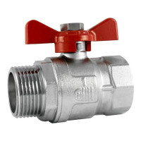 GV voda 1/2" MF motýľ červená PN40