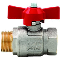 GV voda 1/2" MF motýľ čer./zelen. IVAR
